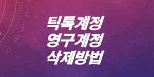 틱톡-영구계정-삭제방법